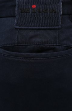 Мужские брюки-карго из хлопка и кашемира KITON темно-синего цвета, арт. UFPPCAJ02T42 | Фото 5 (Силуэт М (брюки): Карго; Длина (брюки, джинсы): Стандартные; Случай: Повседневный; Региональные ограничения белый список (Axapta Mercury): RU; Материал внешний: Хлопок; Стили: Кэжуэл)