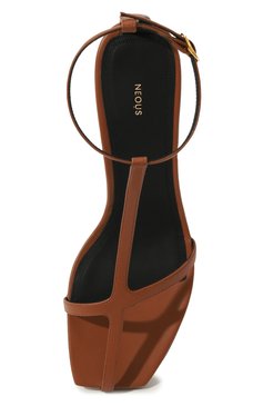Женские кожаные босоножки jumel NEOUS коричневого цвета, арт. 00102N30 | Фото 6 (Каблук высота: Высокий; Материал внутренний: Натуральная кожа; Каблук тип: Шпилька; Подошва: Плоская)