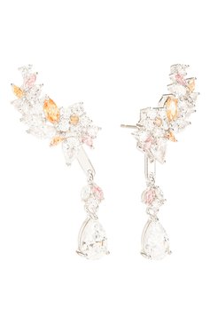 Женские серьги botanical SWAROVSKI серебряного цвета, арт. 5535867 | Фото 3 (Материал: Металл)