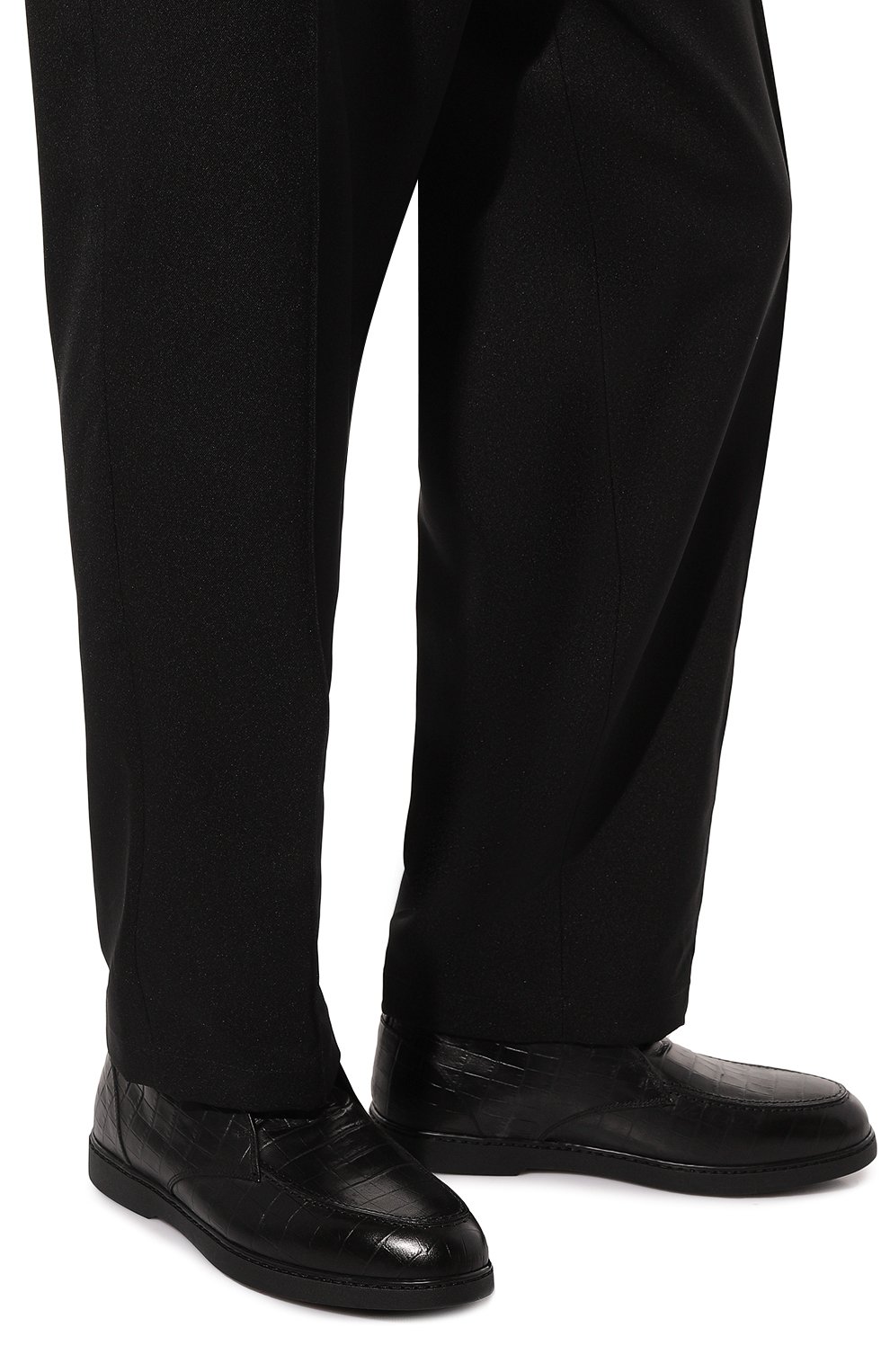 Мужские кожаные ботинки DOUCAL'S черного цвета, арт. DU3125ED0-UN023N | Фото 3 (Материал утеплителя: Натуральный мех; Мужское Кросс-КТ: Ботинки-обувь; Материал сплава: Проставлено; Подошва: Плоская; Драгоценные камни: Проставлено)