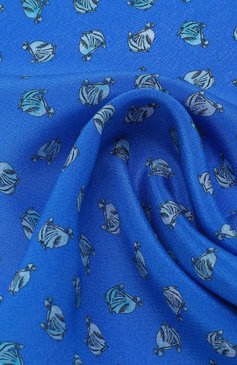 Мужской шелковый платок LANVIN синего цвета, арт. 2918/HANDKERCHIEF | Фото 2 (Материал: Текстиль, Шелк)