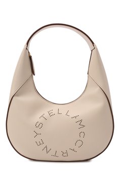 Женская сумка stella logo small STELLA MCCARTNEY кремвого цвета, арт. 700269/W8542 | Фото 1 (Сумки-технические: Сумки top-handle; Материал: Текстиль, Экокожа; Размер: small)