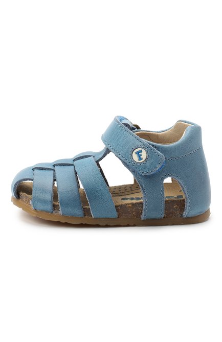 Детские кожаные сандалии FALCOTTO синего цвета, арт. 0011500736/01 | Фото 2 (Материал внутренний: Натуральная кожа; Материал внешний: Кожа; Региональные ограничения белый список (Axapta Mercury): RU)
