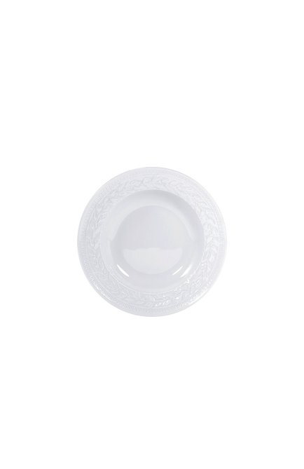 Тарелка суповая louvre BERNARDAUD белого цвета, арт. 0542/23 | Фото 1 (Интерьер_коллекция: Louvre White; Ограничения доставки: fragile-2)