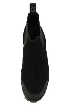 Мужские замшевые челси MONCLER черного цвета, арт. F1-09A-4F701-00-02S72 | Фото 5 (Материал внутренний: Натуральная кожа; Материал утеплителя: Без утеплителя; Подошва: Массивная; Мужское Кросс-КТ: Сапоги-обувь, Челси-обувь; Материал внешний: Замша; Статус проверки: Проверена категория)
