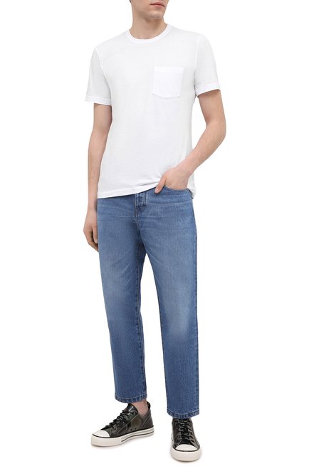 Мужская хлопковая футболка JAMES PERSE белого цвета, арт. MLJ3282 | Фото 2 (Материал внешний: Хлопок; Длина (для топов): Стандартные; Рукава: Короткие; Стили: Кэжуэл; Принт: Без принта)