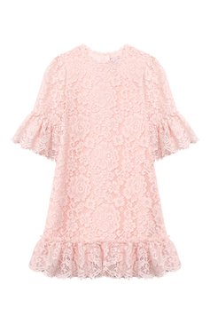 Детское кружевное платье DOLCE & GABBANA светло-розового цвета, арт. L52DM8/HLMEA/8-14 | Фото 1 (Рукава: Длинные; Случай: Вечерний; Региональные ограничения белый список (Axapta Mercury): RU; Материал внешний: Хлопок, Вискоза; Девочки Кросс-КТ: Платье-одежда; Материал подклада: Вискоза; Ростовка одежда: 10 - 11 лет | 140 - 146см, 12 лет | 152 см, 8 лет | 128 см)