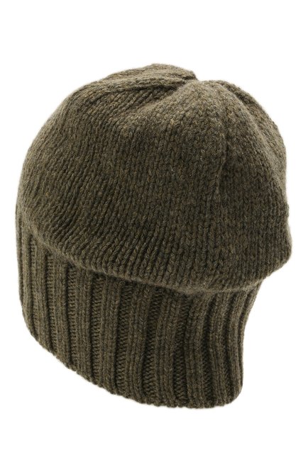 Мужская кашемировая шапка INVERNI хаки цвета, арт. 4226 CM | Фото 2 (Материал: Шерсть, Кашемир, Текстиль; Кросс-КТ: Трикотаж)