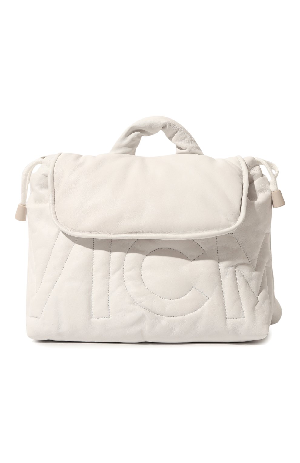 Женский рюкзак peggy small VIC MATIE белого цвета, арт. 1C0224T_999BE70 | Фото 1 (Материал: Натуральна�я кожа; Размер: mini; Стили: Кэжуэл)