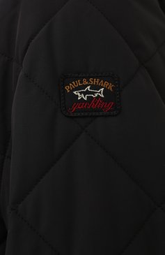 Мужская утепленная куртка PAUL&SHARK черно�го цвета, арт. 11312004/DF | Фото 5 (Кросс-КТ: Куртка; Рукава: Длинные; Материал внешний: Синтетический материал; Мужское Кросс-КТ: утепленные куртки; Материал сплава: Проставлено; Стили: Классический; Материал подклада: Синтетический материал; Драгоценные камни: Проставлено; Длина (верхняя одежда): Короткие)