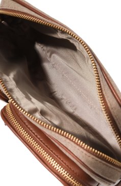 Женская сумка LORENA ANTONIAZZI коричневого цвета, арт. P23211B006A/9947 | Фото 5 (Сумки-технические: Сумки через плечо; Материал: Натуральная кожа, Текстиль; Ремень/цепочка: На ремешке; Размер: small)