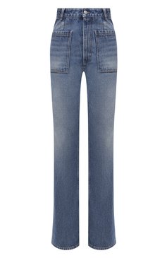 Женские джинсы MM6 синего цвета, арт. S62LB0056/S30589 | Фото 1 (Длина (брюки, джинсы): Удлиненные; Кросс-КТ: Деним; Региональные ограничения белый список (Axapta Mercury): RU; Силуэт Ж (брюки и джинсы): Расклешенные; Материал внешний: Хлопок; Стили: Кэжуэл)