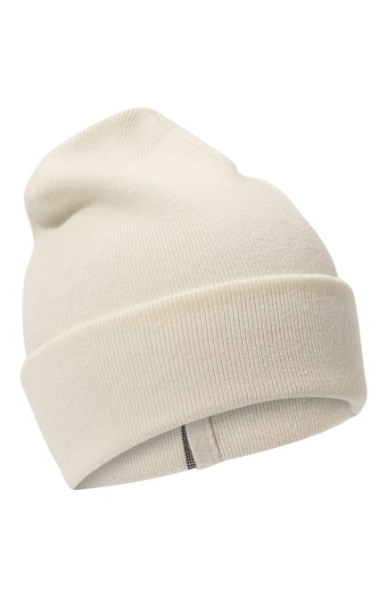 Женская кашемировая шапка BRUNELLO CUCINELLI белого цвета по цене 96350 руб., арт. M12163199 | Фото 1