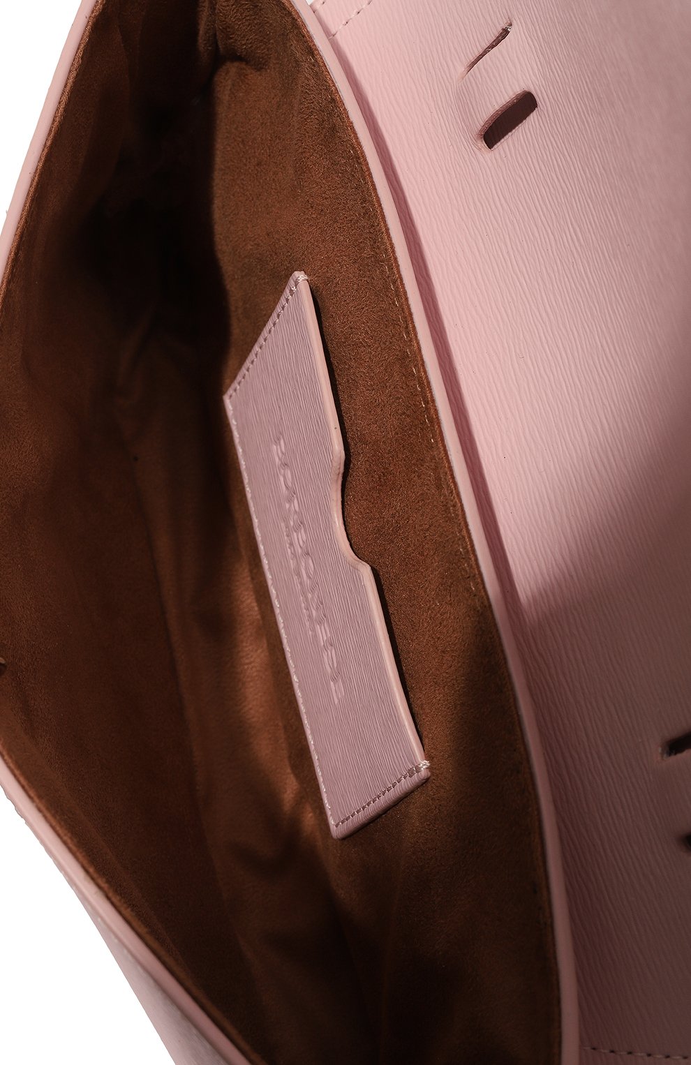 Женская сумка BORBONESE розового цвета, арт. 922001 | Фото 5 (Сумки-технические: Сумки через плечо; Материал: Натуральная кожа; Материал сплава: Проставлено; Драгоценные камни: Проставлено)