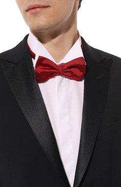 Мужской шелковый галстук-бабочка ALTEA красного цвета, арт. 2311237 | Фото 2 (Материал: Текстиль, Шелк, Хлопок; Материал сплава: Проставлено; Нос: Не проставлено)