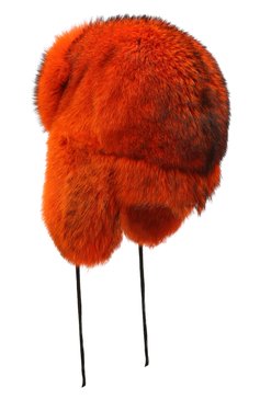 Мужская шапка ушанка из меха койота FURLAND оранжевого цвета, арт. 0222012510003200000 | Фото 2 (Материал: Натуральный мех)