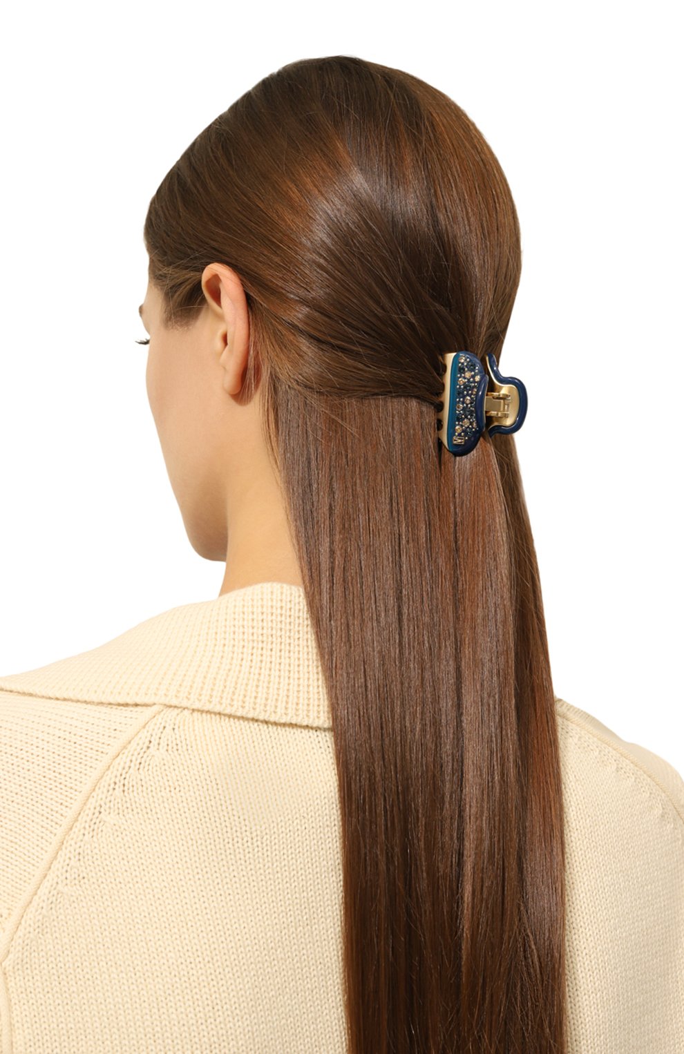 Женская заколка для волос ALEXANDRE DE PARIS голубого цвета, арт. ICC45-14339-04A23 OM | Фото 2 (Региональные ограничения белый список (Axapta Mercury): Не проставлено; Нос: Не проставлено; Материал: Пластик)