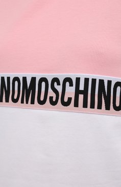 Женская хлопковая футболка MOSCHINO розового цвета, арт. A1919/9021 | Фото 5 (Материал внешний: Хлопок; Женское Кросс-КТ: Футболка-белье)