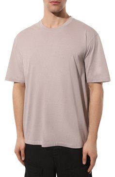 Мужская хлопковая футболка LIMITATO бежевого цвета, арт. 0RGANIC/T-SHIRT | Фото 3 (Принт: Без принта; Рукава: Короткие; Длина (для топов): Стандартные; Материал внешний: Хлопок; Стили: Кэжуэл)