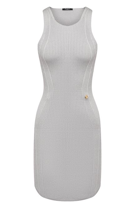 Женское платье из вискозы BALMAIN светло-серого цвета по цене 145000 руб., арт. VF0R4040/K252 | Фото 1