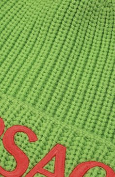 Женская шерстяная шапка VERSACE зеленого цвета, арт. 1001181/1A00807 | Фото 3 (Материал: Текстиль, Шерсть; Кросс-КТ: Трикотаж)
