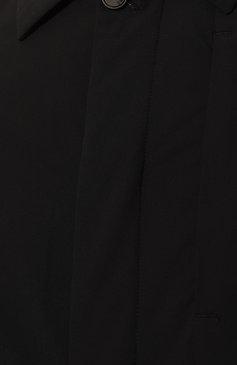 Мужской утепленный плащ DUNO черного цвета, арт. C0NN0R/RADDA | Фото 5 (Мужское Кросс-КТ: Плащ-верхняя одежда; Рукава: Длинные; Длина (верхняя одежда): Д о середины бедра; Материал внешний: Синтетический материал; Материал подклада: Синтетический материал; Стили: Кэжуэл)