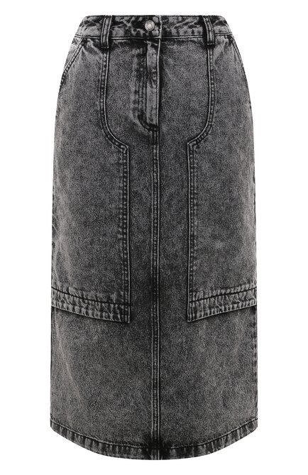 Женская джинсовая юбка JUUN.J серого цвета по цене 82100 руб., арт. JW3827W04/3 | Фото 1