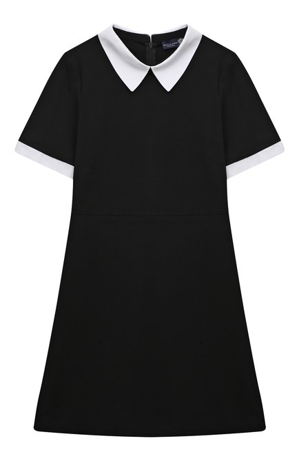 Детское платье из вискозы DAL LAGO черного цвета по цене 19200 руб., арт. R244/8111/7-12 | Фото 1