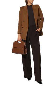 Женская сумка pocket small BURBERRY коричневого цвета, арт. 8036745 | Фото 7 (Сумки-технические: Сумки через плечо, Сумки top-handle; Материал: Натуральная кожа;  Ремень/цепочка: На ремешке; Размер: small)