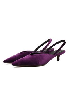 Женские текстильные туфли irena NEOUS фиолетового цвета, арт. 00367V26 | Фото 1 (Материал внешний: Текстиль; Каблук высота: Низкий; Материал внутренний: Натуральная кожа; Подошва: Плоская; Каблук тип: Kitten heel)