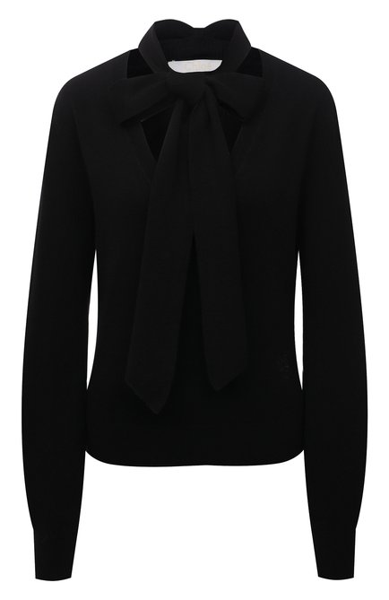 Женский кашемировый пуловер CHLOÉ черного цвета по цене 103500 руб., арт. CHC21AMP36500 | Фото 1