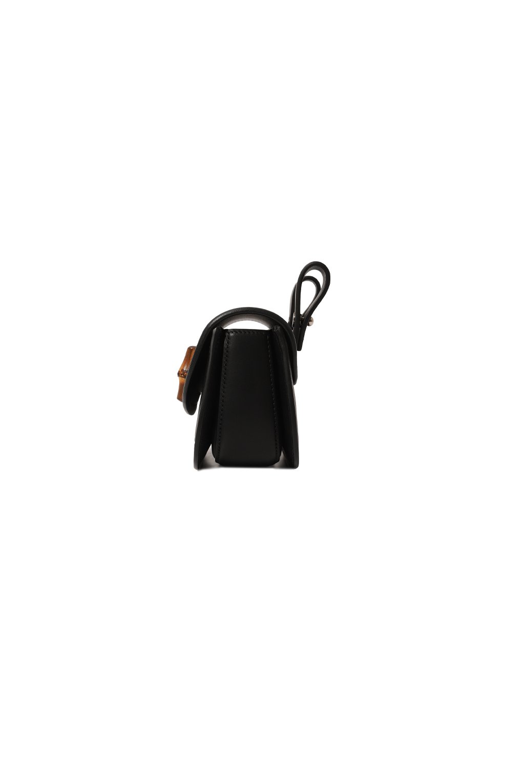 Женская поясная сумка gucci bamboo 1947 mini GUCCI черного цвета, арт. 681137 UN5AN | Фото 4 (Материал: Натуральная кожа; Материал сплава: Проставлено; Размер: mini; Драгоценные камни: Проставлено; Стили: Кэжуэл)