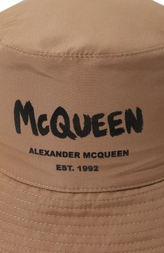 Мужская хлопковая панама ALEXANDER MCQUEEN бежевого цвета, арт. 6677794404Q | Фото 4 (Материал: Синтетический материал)
