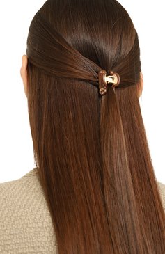 Женская заколка для волос ALEXANDRE DE PARIS коричневого цвета, арт. ICCB-12831-03P23 OH | Фото 2 (Материал сплава: Проставлено; Нос: Не проставлено)
