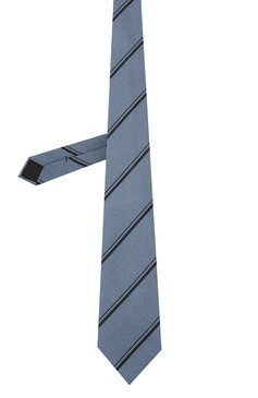 Мужской шелковый галстук BRIONI тёмно-голубого цвета, арт. 062H00/01411 | Фото 2 (Принт: С принтом; Материал: Текстиль, Шелк; Мате риал сплава: Проставлено; Нос: Не проставлено)