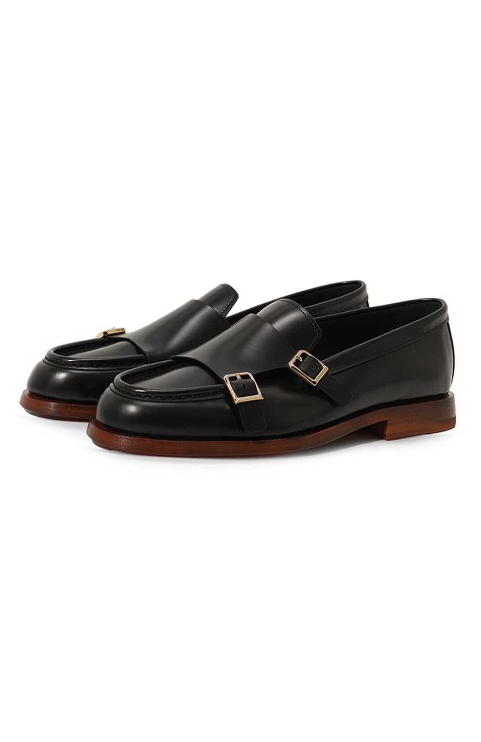 Женские черные кожаные лоферы SANTONI купить в интернет-магазине ЦУМ ...