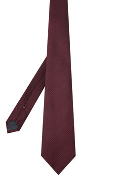 Мужской шелковый галстук ZEGNA бордового цвета, арт. Z8D73/1UM | Фото 2 (Принт: С принтом; Материал: Текстиль, Шелк; Материал сплава: Проставлено; Нос: Не проставлено)
