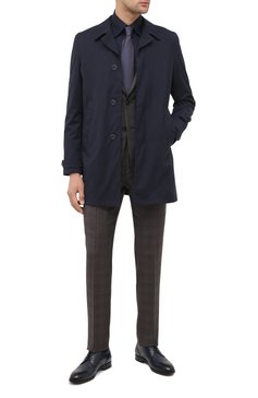 Мужские кожаные дерби ERMENEGILDO ZEGNA синего цвета, арт. A4465X-LHNAX | Фото 2 (Материал внутренний: Натуральная кожа; Стили: Классический)