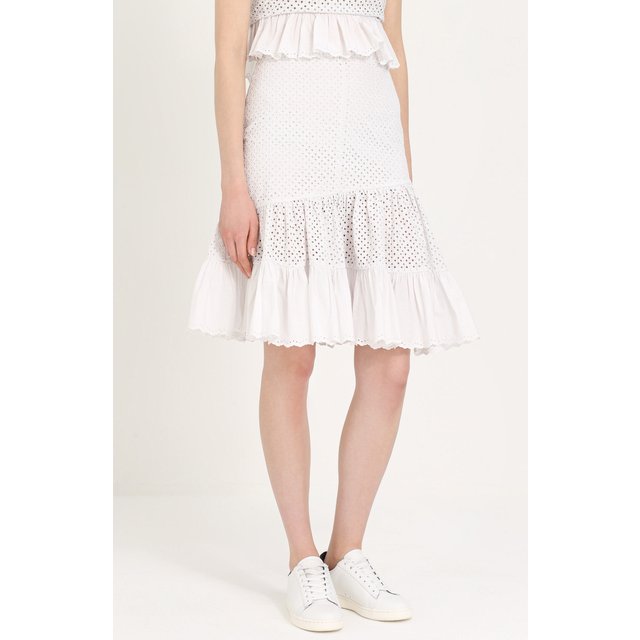 фото Кружевная юбка-миди с оборками sonia by sonia rykiel