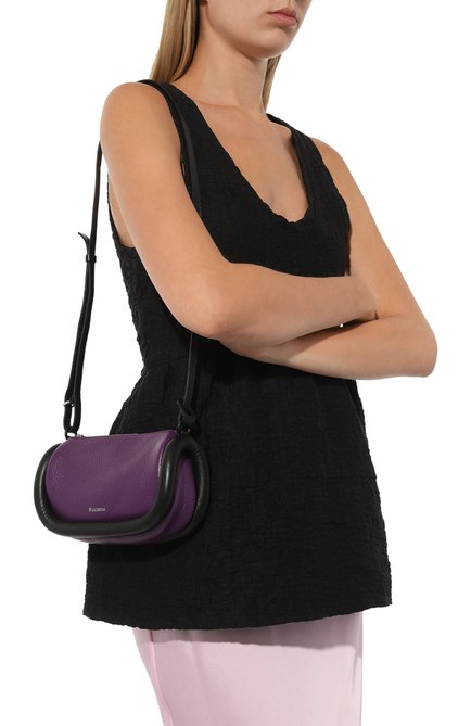 Женская сумка bumper JW ANDERSON фиолетового цвета, арт. HB0570 LA0100 | Фото 2 (Ремень/цепочка: На ремешке; Драгоценные камни: Проставлено; Материал: Натуральная кожа; Материал сплава: Проставлено; Размер: small)