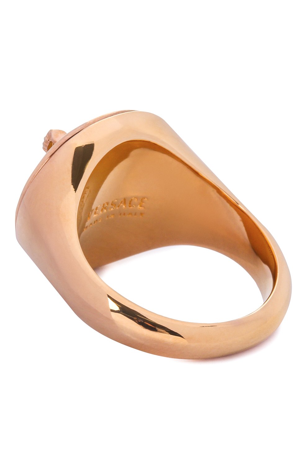 Мужское кольцо VERSACE золотого цвета, арт. 1001434/1A00620 | Фото 3 (Материал: Металл)