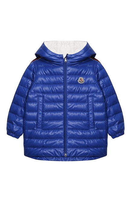 Детского пуховая куртка MONCLER синего цвета, арт. H1-951-1C000-01-68950 | Фото 1 (Кросс-КТ НВ: Куртки)