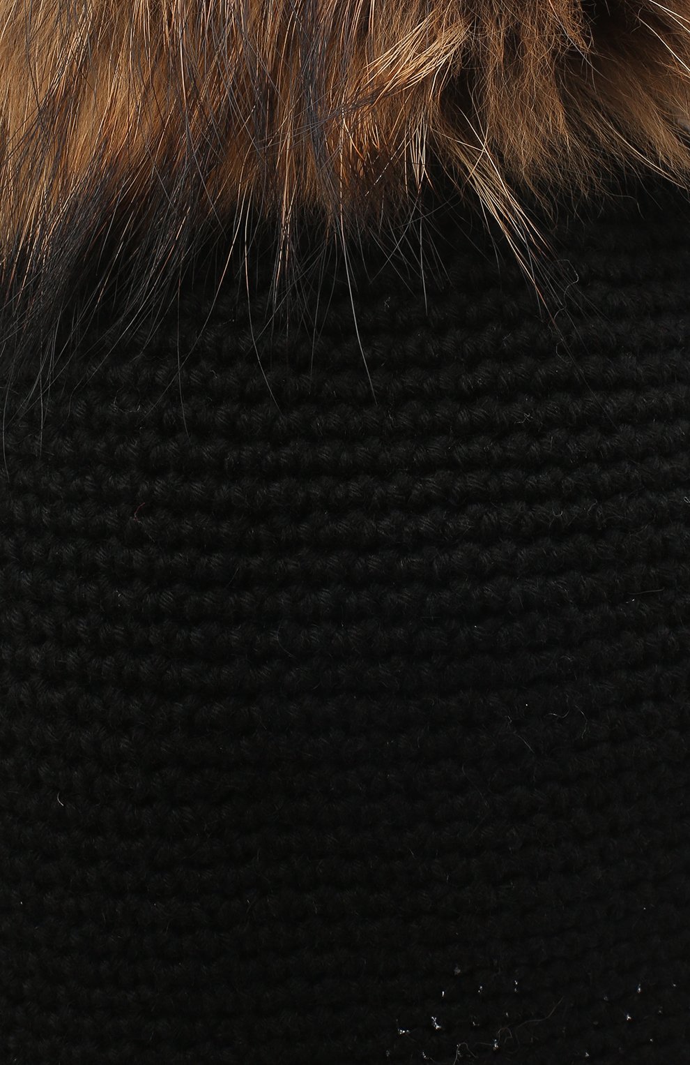 Детского шерстяная шапка CASILDA Y JIMENA черного цвета, арт. 775173007 | Фото 3 (Материал: Текстиль, Шерсть)