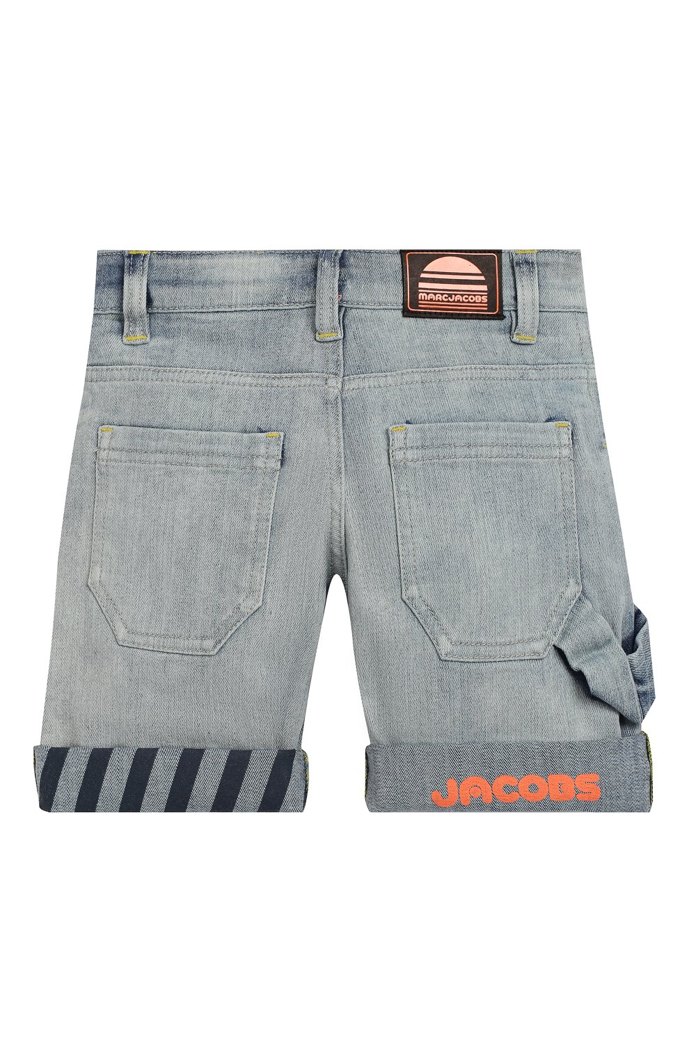 Детские джинсовые шорты MARC JACOBS (THE) голубого цвета, арт. W24191/2A-5A | Фото 2 (Кросс-КТ: Деним; Региональные ограничения белый список (Axapta Mercury): RU; Мальчики Кросс-КТ: Шорты-одежда; Материал внешний: Хлопок; Статус проверки: Проверена категория)
