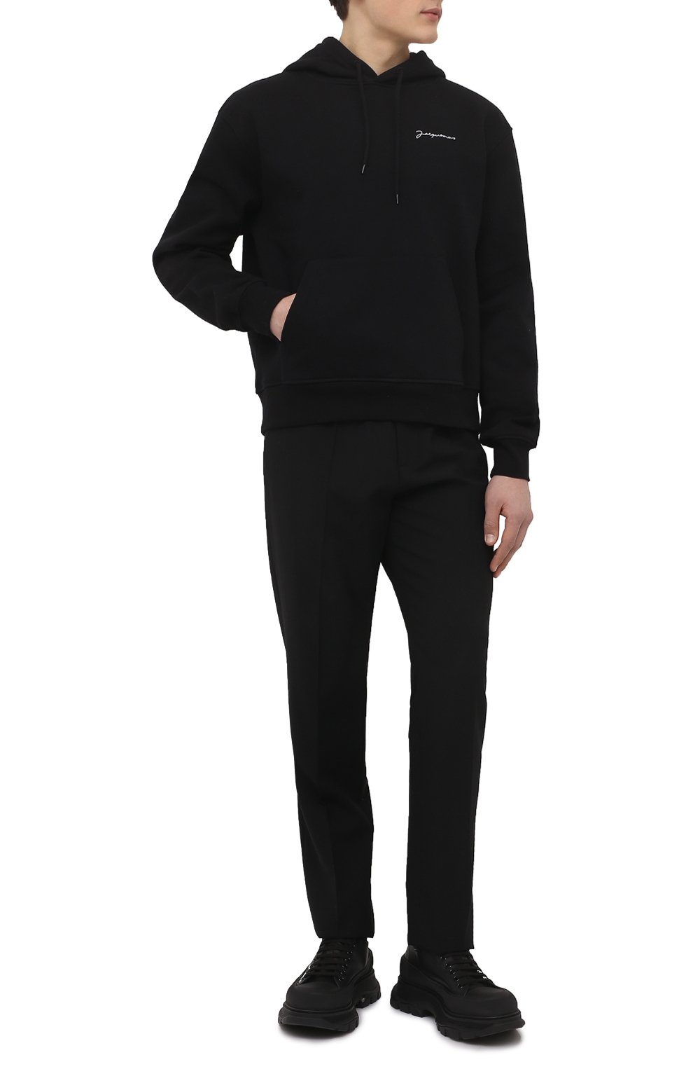 Мужские кожаные ботинки tread slick ALEXANDER MCQUEEN черного цвета, арт. 682423/WIABD | Фото 2 (Мужское Кросс-КТ: Ботинки-обувь; Материал внутренний: Натуральная кожа; Материал утеплителя: Без утеплителя; Длина стельки: 26,6, 27,3, 27,6, 28,0, 28,3, 28,7, 29,0, 29,3, 30,0)