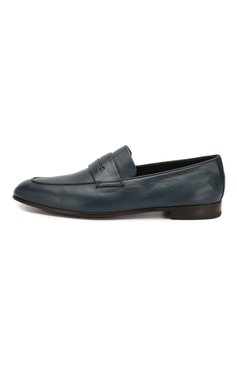 Мужские кожаные пенни-лоферы ERMENEGILDO ZEGNA синего цвета, арт. A3014X-LHAFR | Фото 3 (Мужское Кросс-КТ: Лоферы-обувь; Материал внутренний: Натуральная кожа; Стили: Классический)