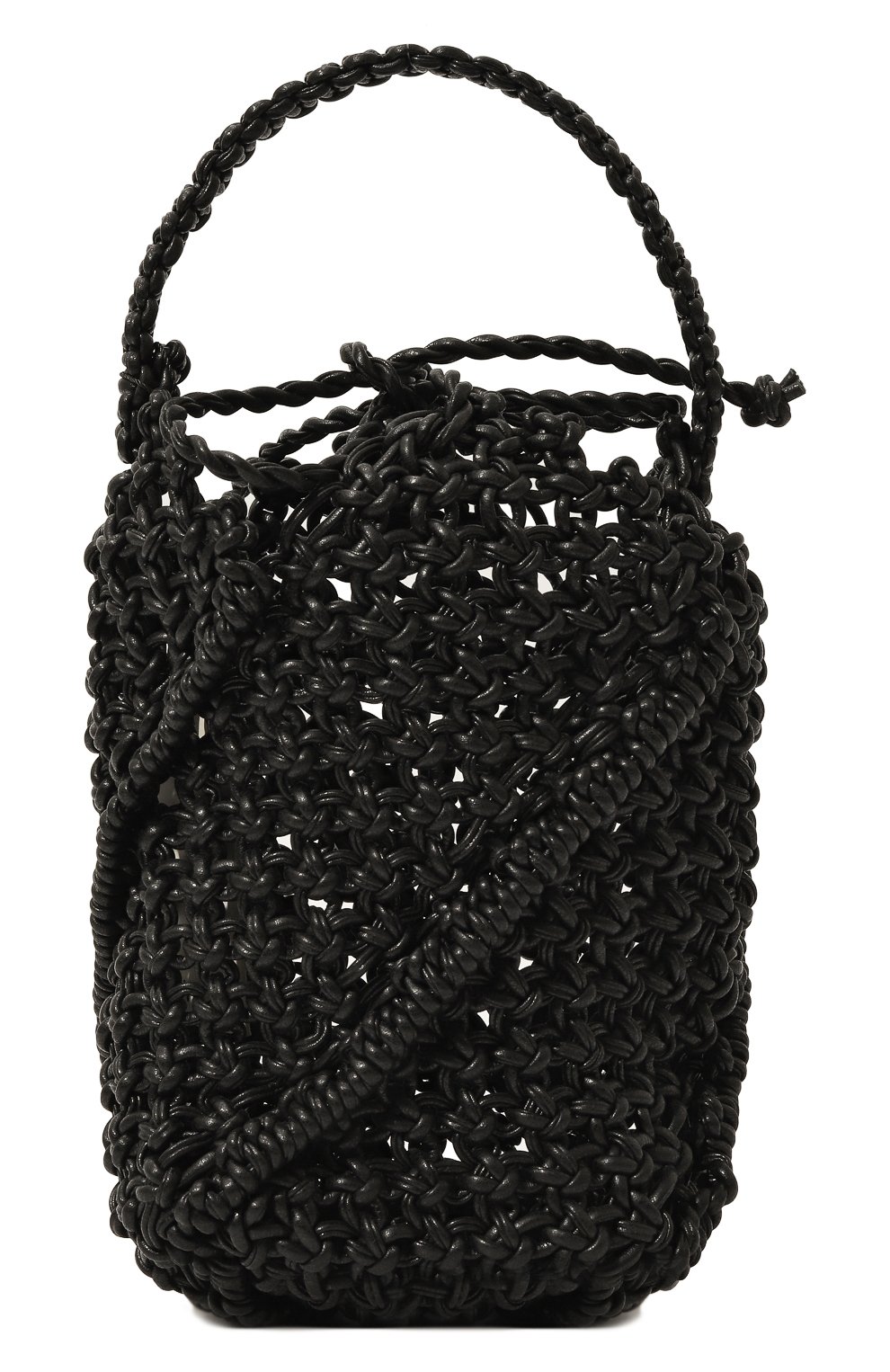 Женская сумка-тоут woven swirl YUZEFI черного цвета, арт. YUZC0-HB-SWS-00 | Фото 6 (Сумки-технические: Сумки top-handle; Размер: medium; Материал сплава: Проставлено; Материал: Текстиль, Экокожа; Драгоценные камни: Проставлено)