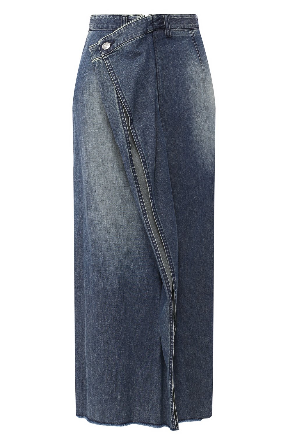 Женская джинсовая юбка MM6 синего цвета, арт. S52MA0054/S30512 | Фото 1 (Кросс-КТ: Деним; Женское Кросс-КТ: Юбка-одежда; Материал внешний: Хлопок; Длина Ж (юбки, платья, шорты): Миди; Статус проверки: Проверена категория)
