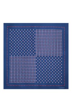 Мужской комплект из галстука и платка LANVIN синего цвета, арт. 4256/TIE SET | Фото 6 (Материал: Текстиль, Шелк)