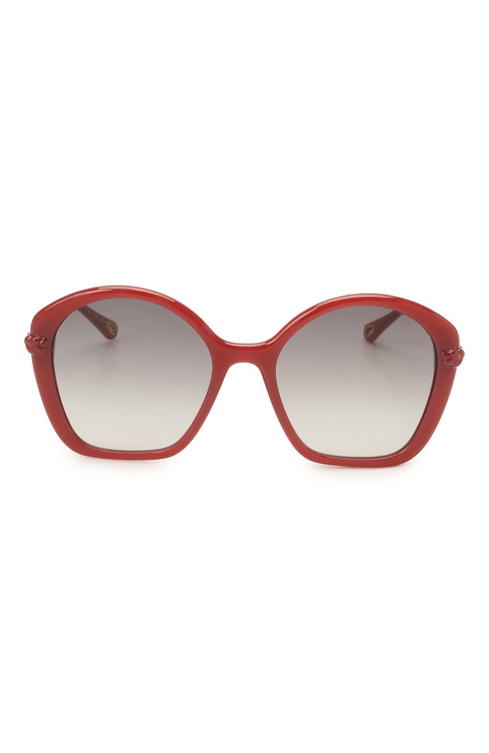 Женские солнцезащитные очки CHLOÉ красного цвета, арт. CH0003S | Фото 3 (Тип очков: С/з; Очки форма: Бабочка)